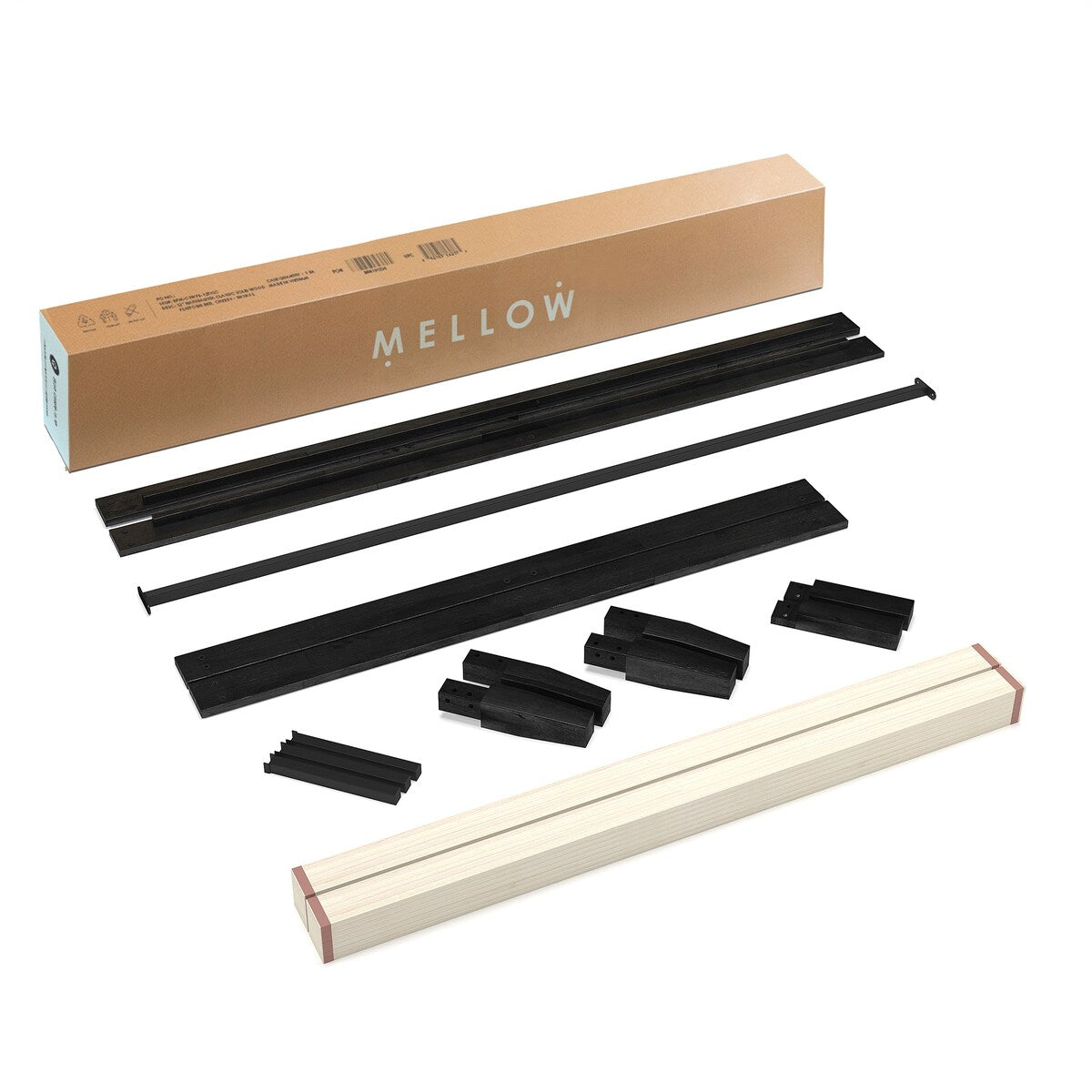 Cadre de lit plateforme classique en bois massif de 12 pouces