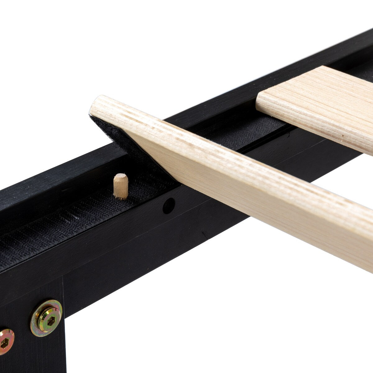 Cadre de lit plateforme classique en bois massif de 12 pouces