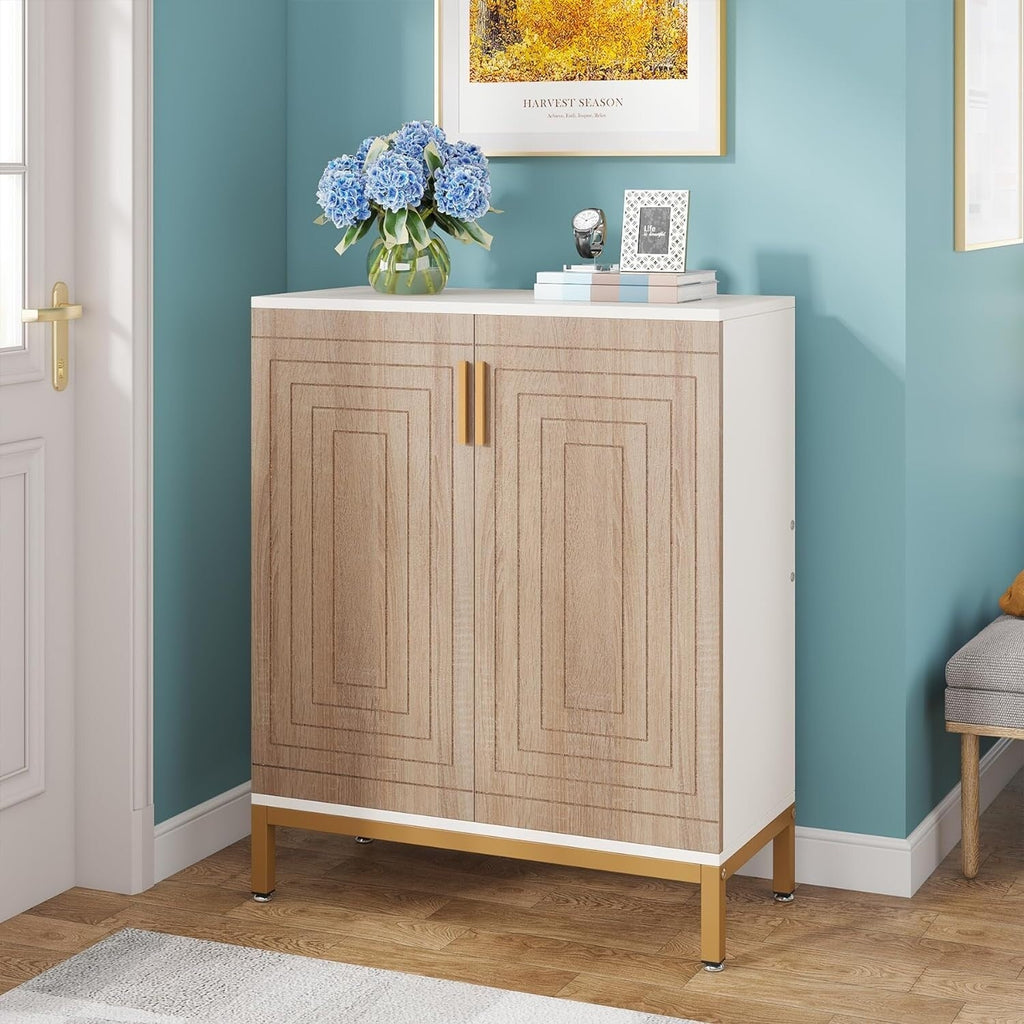 Meuble à chaussures moderne avec portes, 6 niveaux, pour 20 paires de chaussures, idéal pour l'entrée.