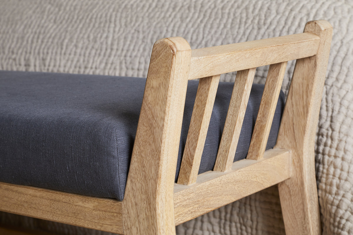 Banc traîneau rembourré Avanthi - Charbon