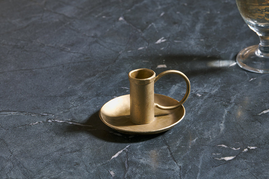 Bougeoir en fer Amri - Laiton antique