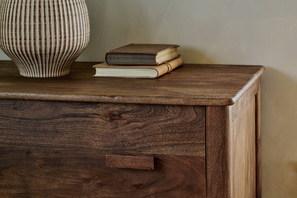 Commode Anbu en acacia - Noyer lavé