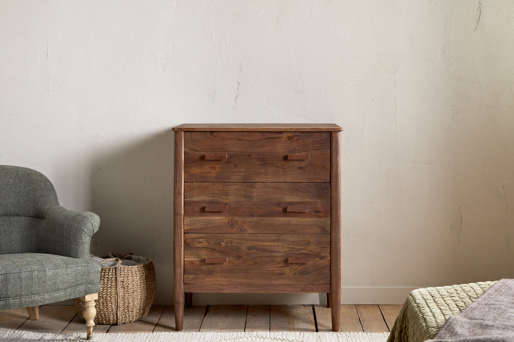 Commode Anbu en acacia - Noyer lavé