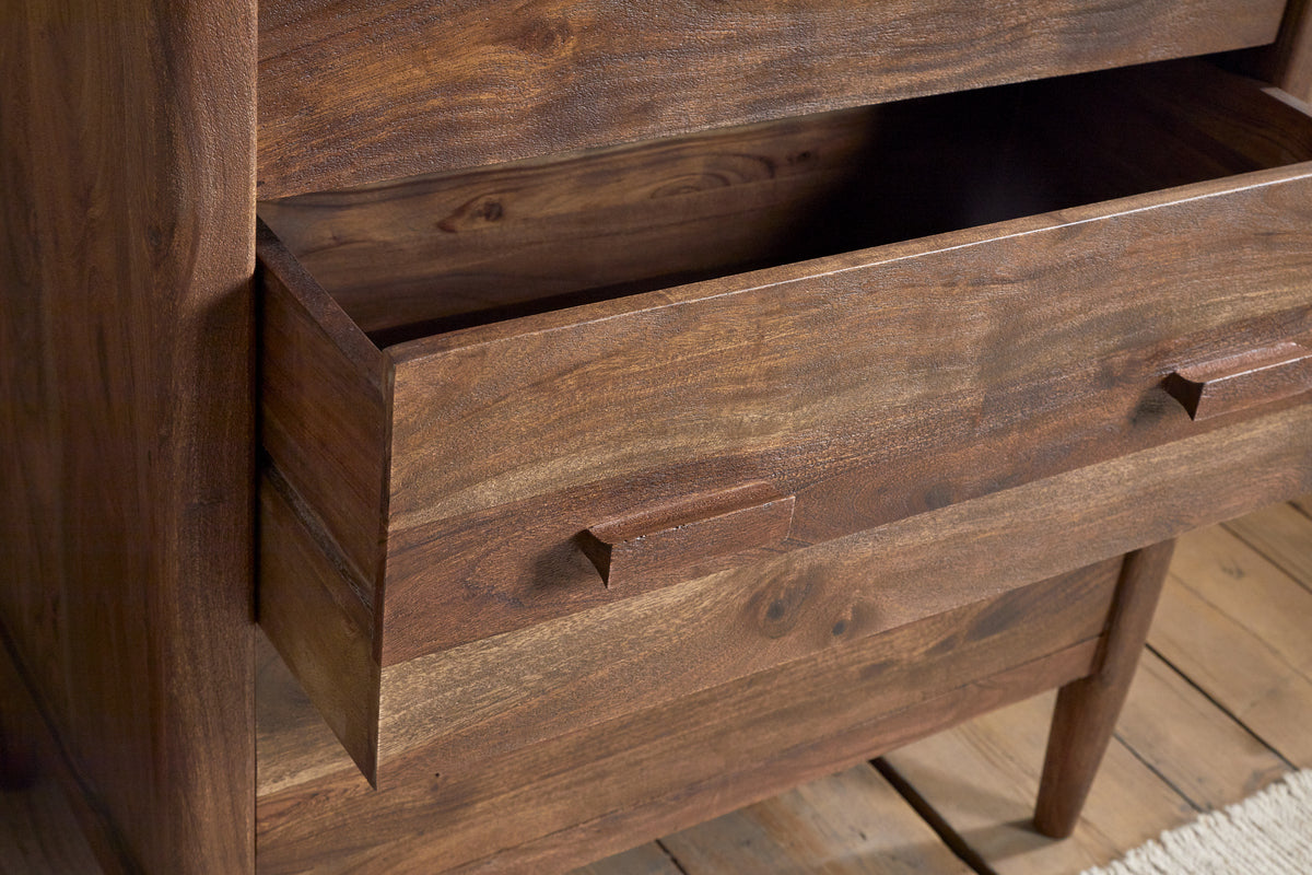 Commode Anbu en acacia - Noyer lavé