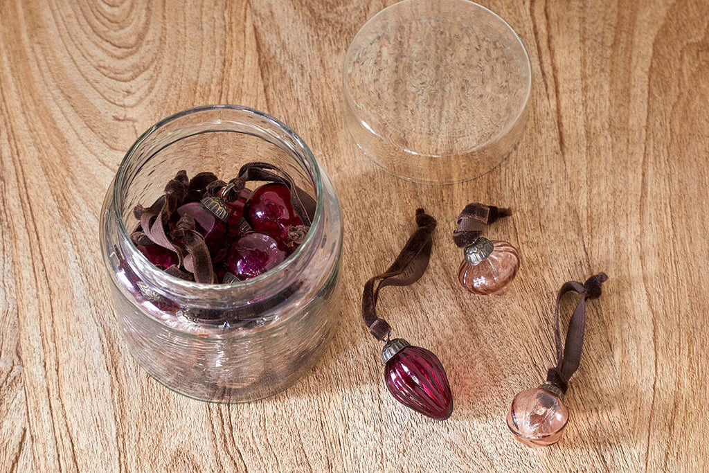 Pot à breloques Adisa - Rubis et cuivre (Lot de 16)