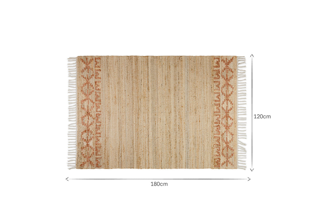 Tapis Akari en jute et coton - Naturel