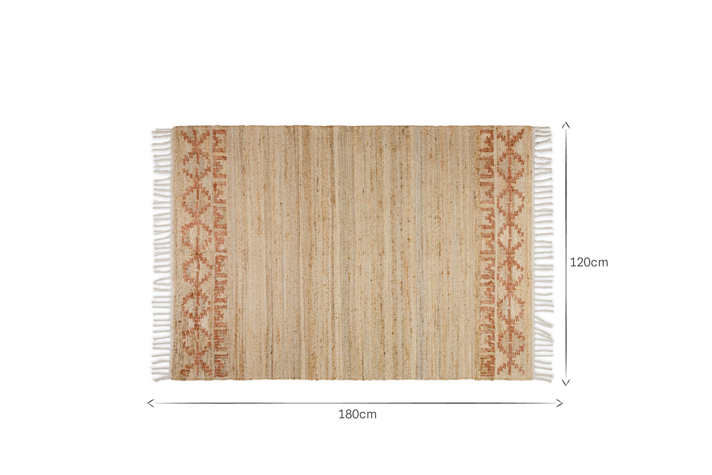 Tapis Akari en jute et coton - Naturel