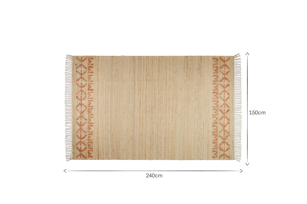 Tapis Akari en jute et coton - Naturel