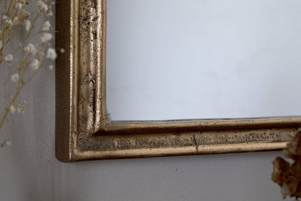 Miroir mural Almora - Laiton antique - Très petit