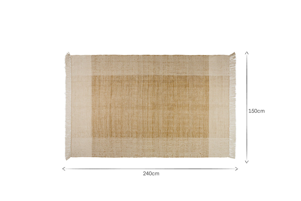Tapis Andro en jute et coton - Naturel