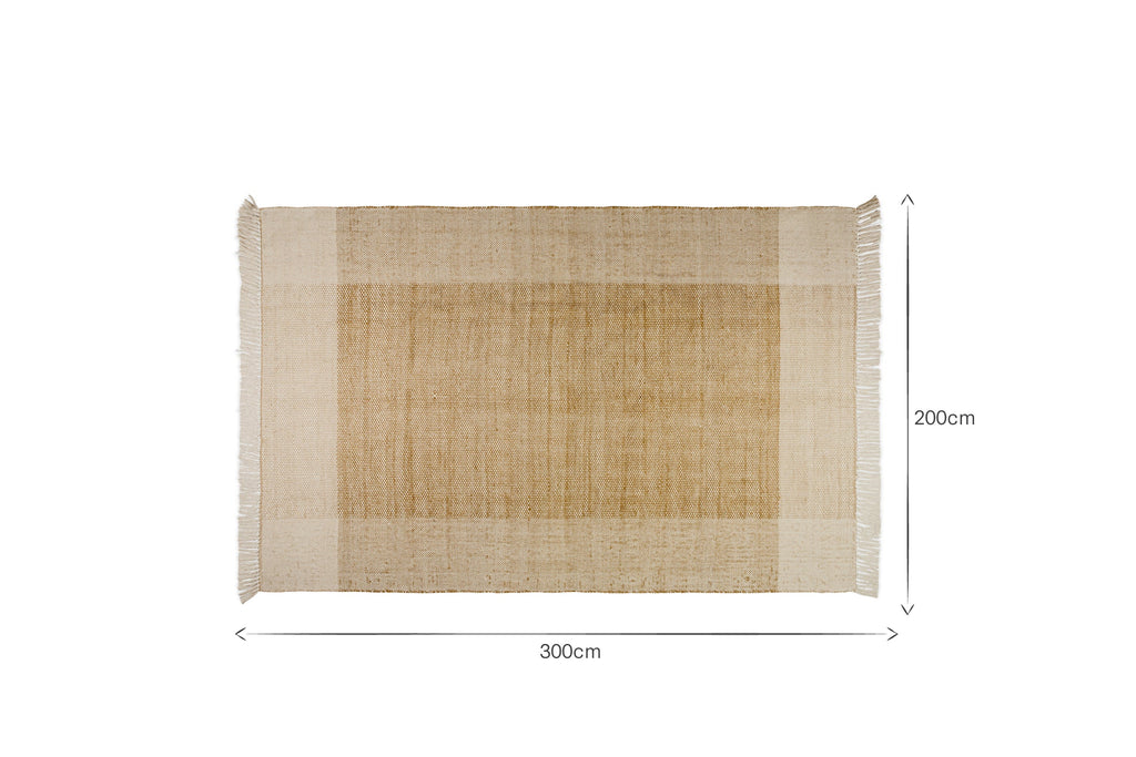 Tapis Andro en jute et coton - Naturel