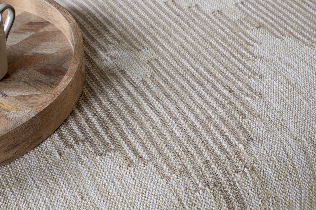 Pouf capitonné Aranya - Naturel