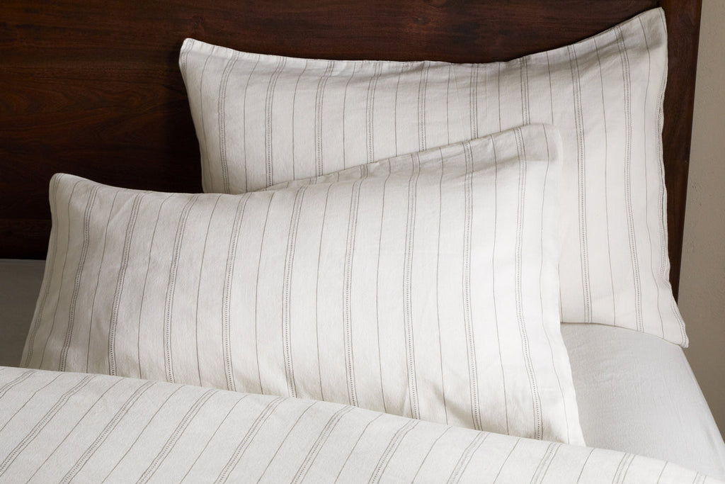 Taies d'oreiller Anta en chanvre et coton - Vert sauge