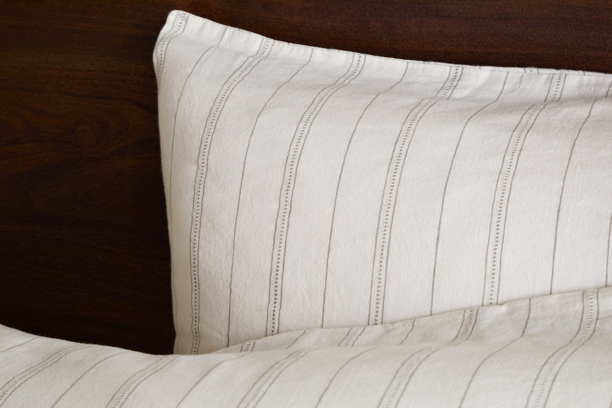 Taies d'oreiller Anta en chanvre et coton - Vert sauge