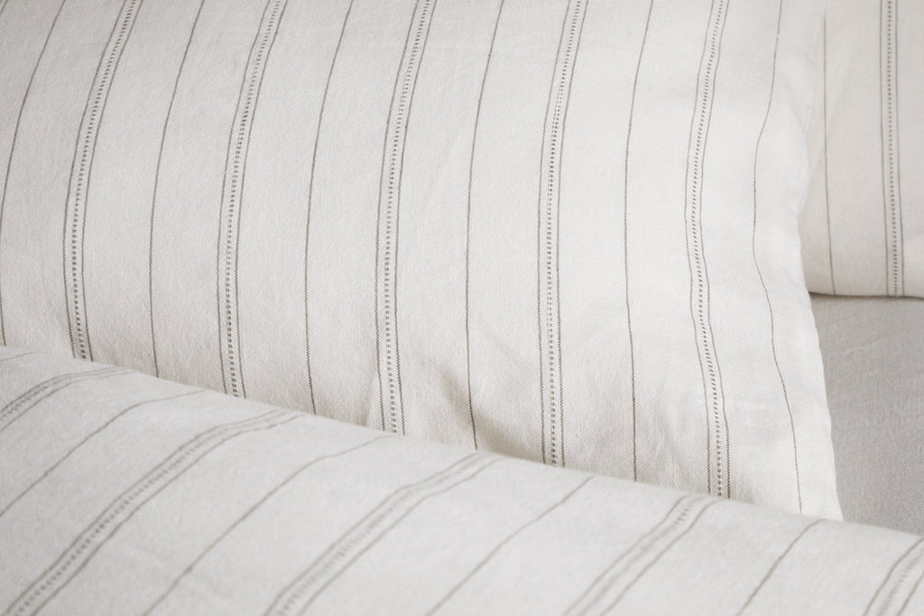 Taies d'oreiller Anta en chanvre et coton - Vert sauge