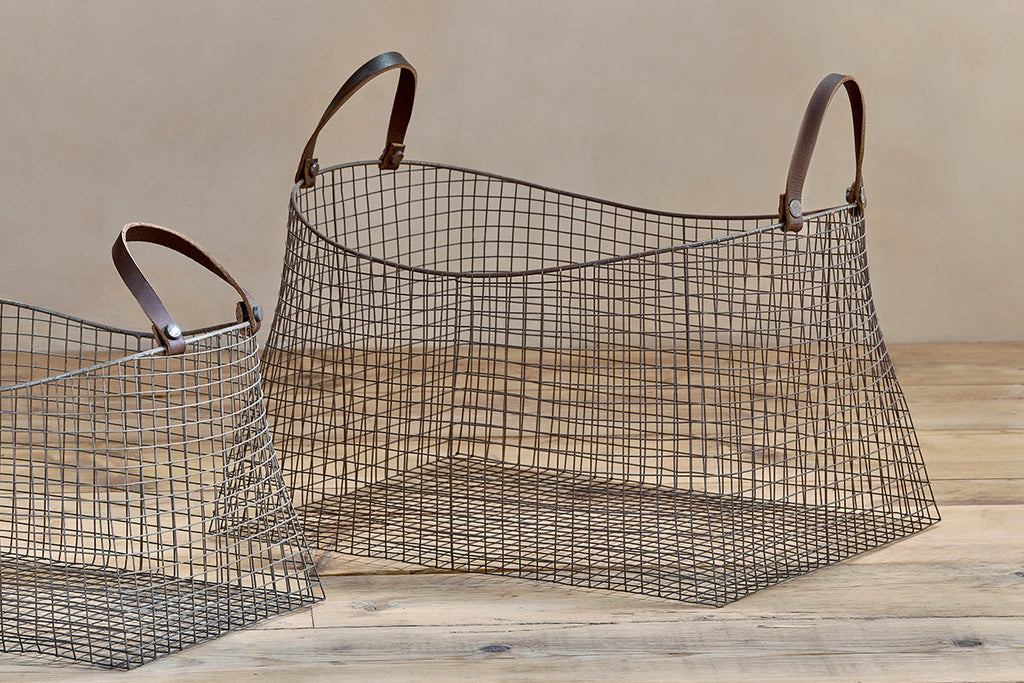 Paniers en fer Adah - Marron (Lot de 2)