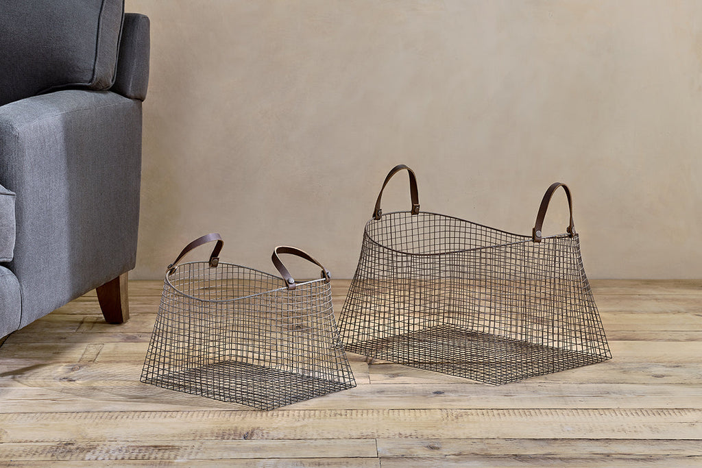 Paniers en fer Adah - Marron (Lot de 2)