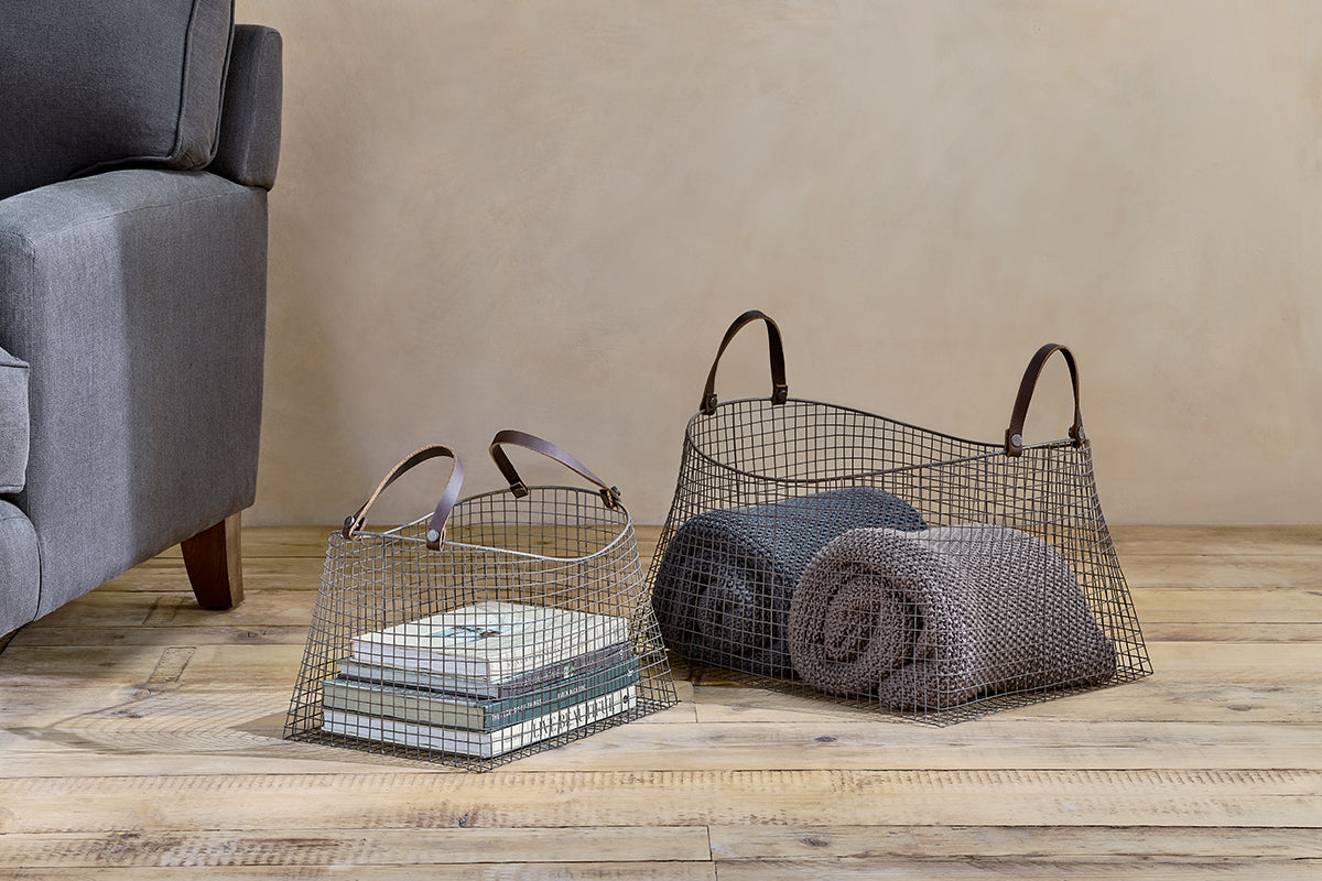 Paniers en fer Adah - Marron (Lot de 2)