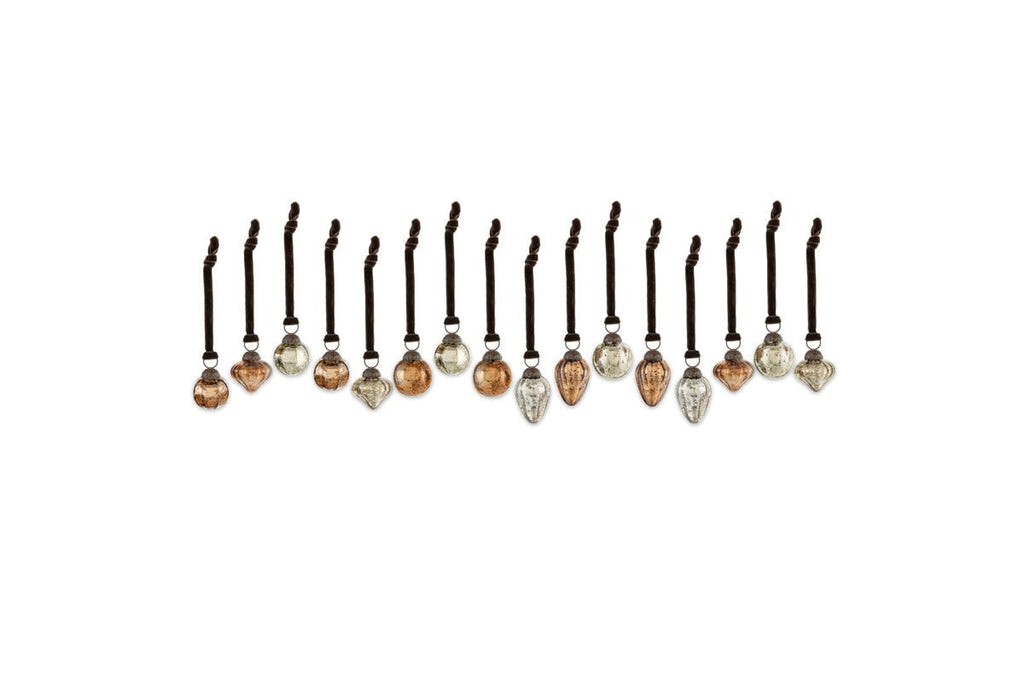 Pot à décorations Adisa - Or antique et rouille (lot de 16)