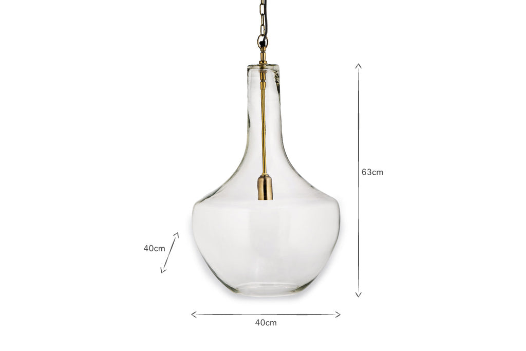 Pendentif Agatarla en verre recyclé - Grand