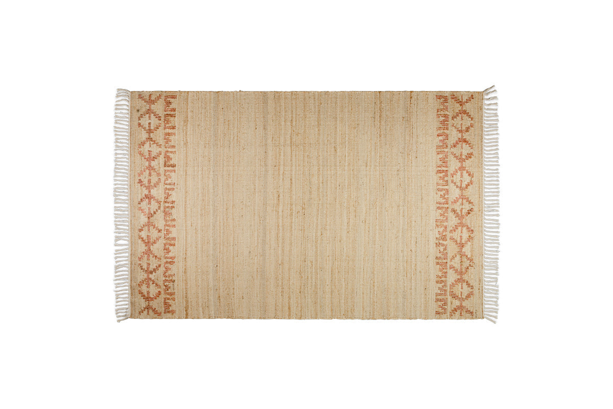 Tapis Akari en jute et coton - Naturel