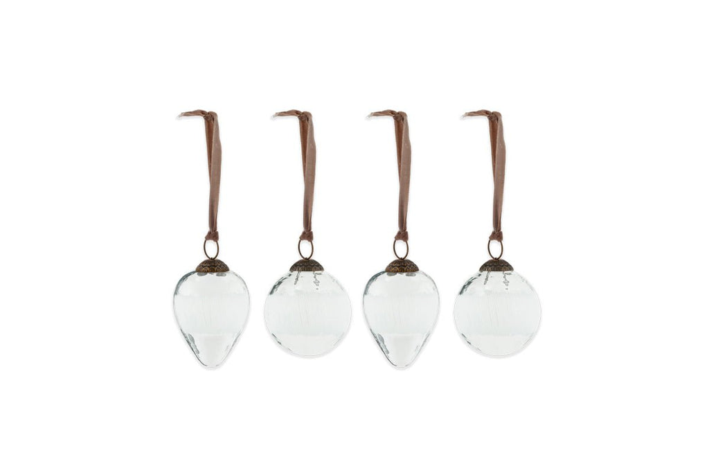 Boule de Noël gravée Anara - (Lot de 4)