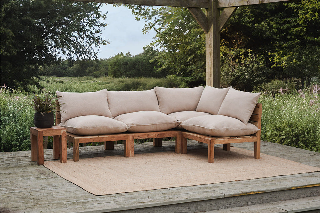 Extension modulaire en acacia Anbarasi - Naturel