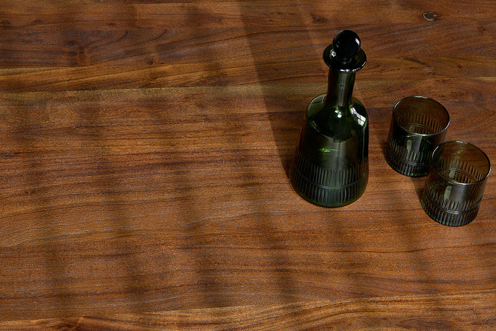 Table de salle à manger Anbu en acacia - Noyer lavé