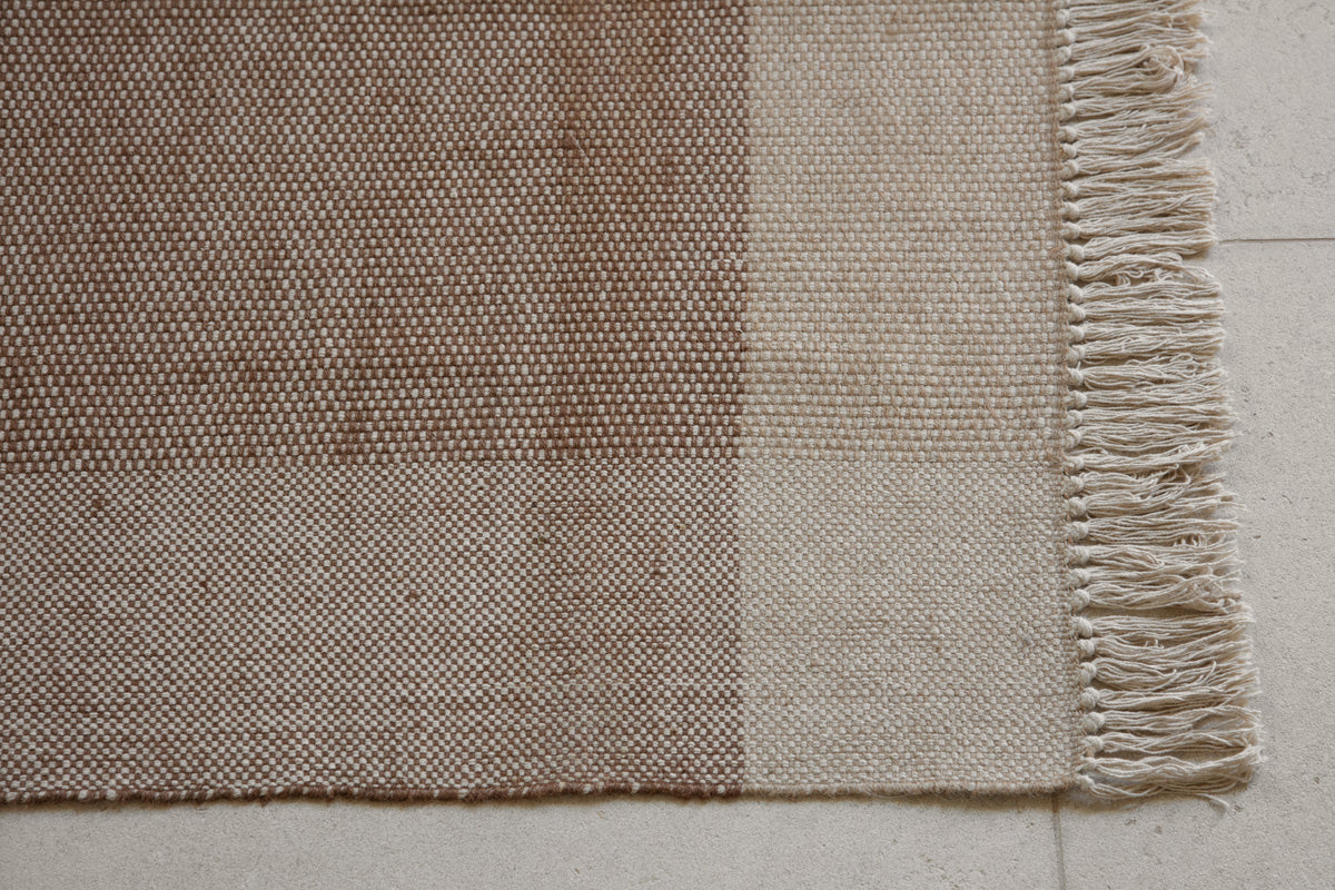 Tapis Andro en jute et coton - Naturel