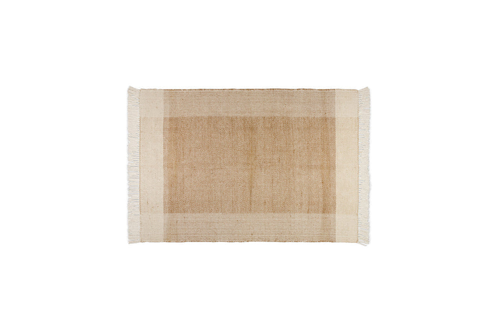 Tapis Andro en jute et coton - Naturel