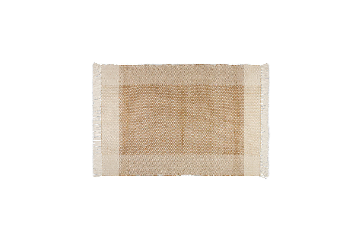Tapis Andro en jute et coton - Naturel