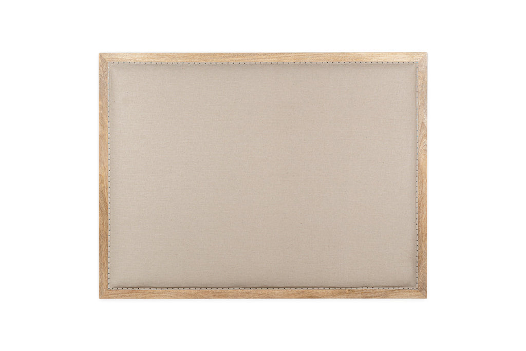 Tête de lit rembourrée en lin Anesha - Naturel