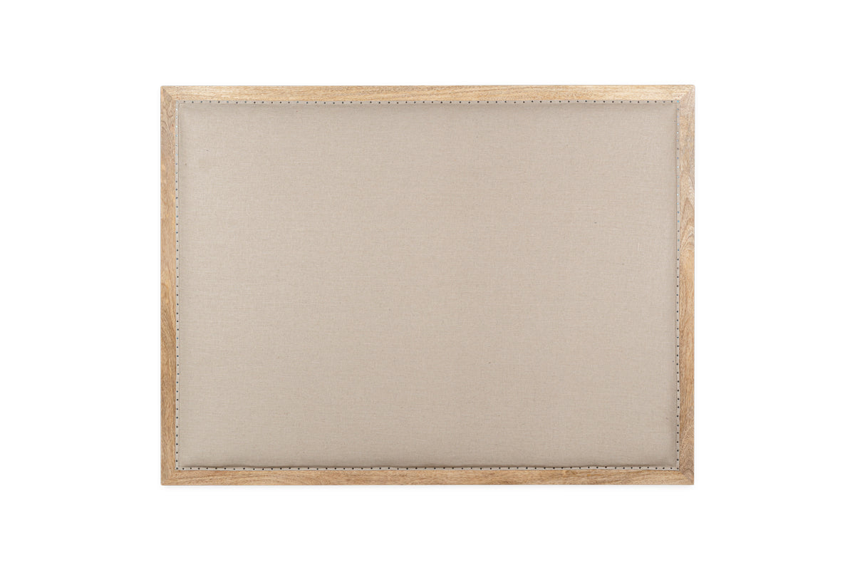 Tête de lit rembourrée en lin Anesha - Naturel