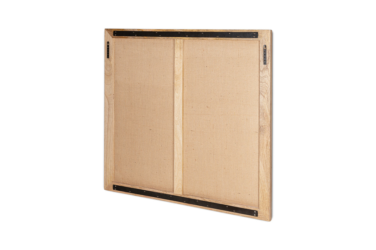 Tête de lit capitonnée en lin Anesha - Vert olive