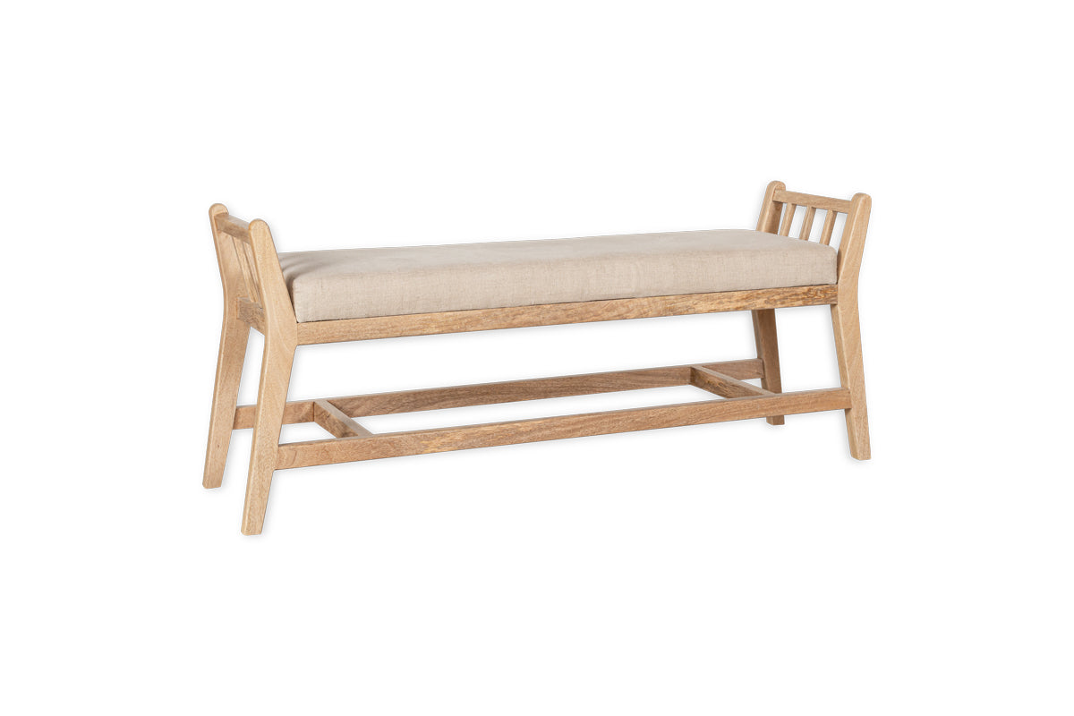 Banc traîneau rembourré Avanthi - Naturel
