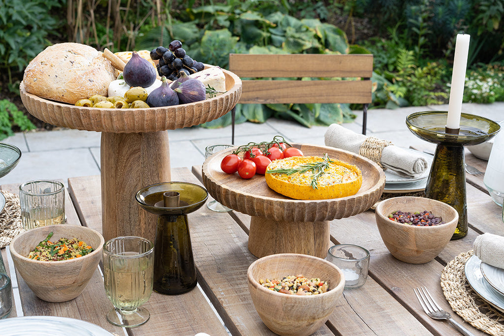 Bougeoir en verre recyclé Avyn - Vert forêt