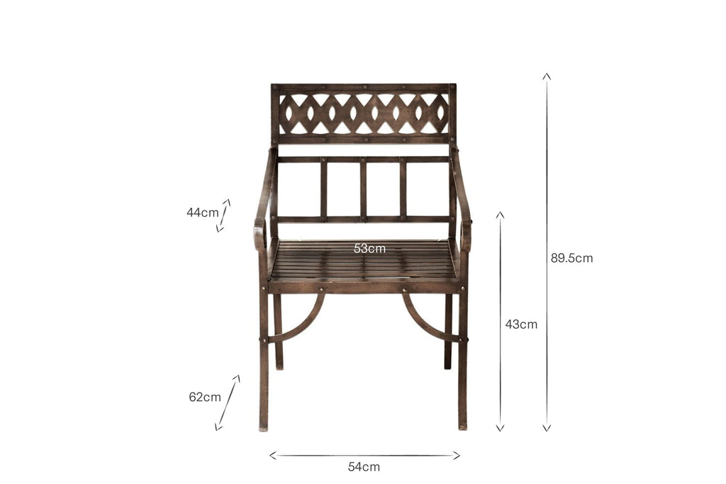 Chaise décorative en fer Bahula