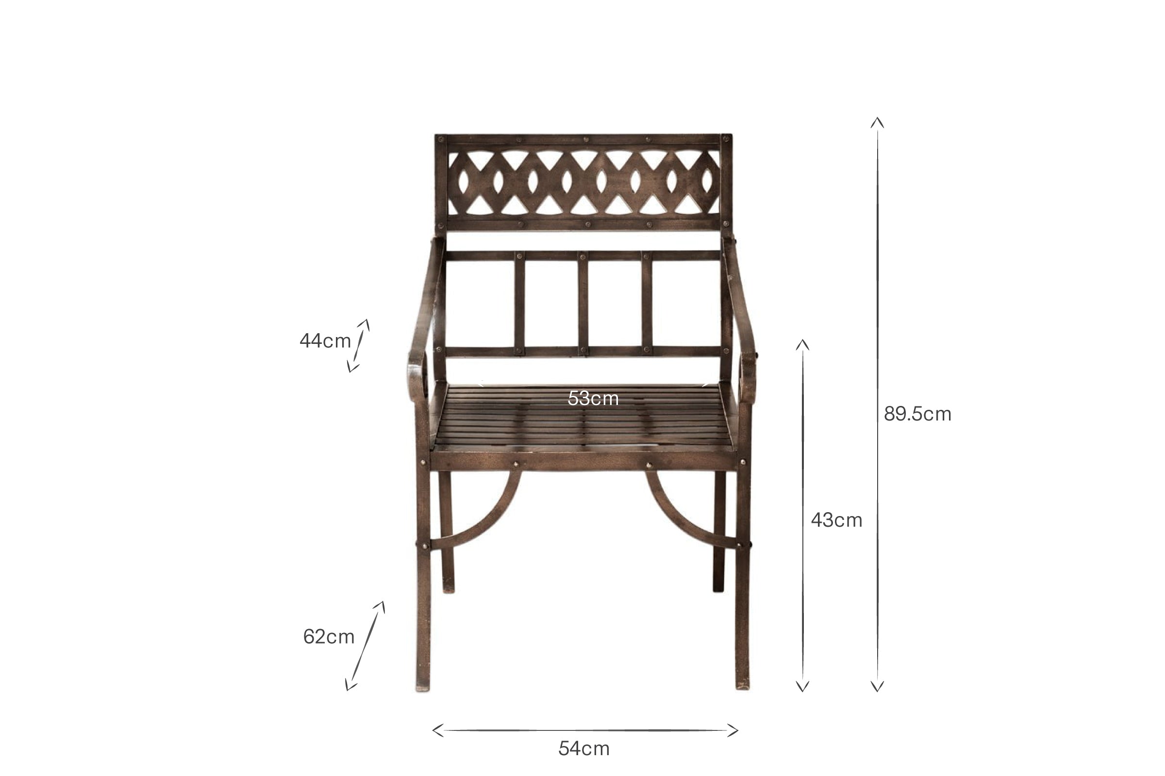 Chaise décorative en fer Bahula