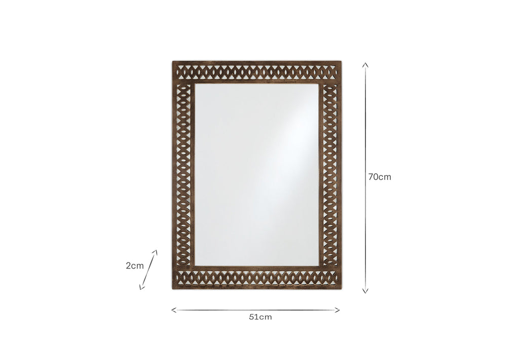 Miroir décoratif d'extérieur Bahula - Rouille