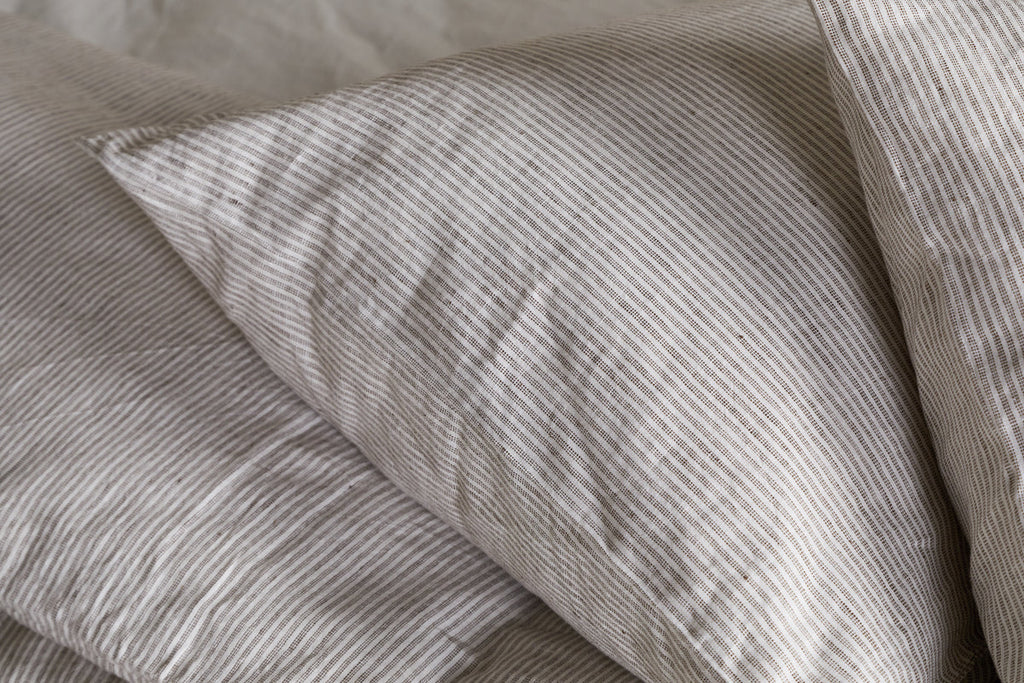 Taies d'oreiller Borba en chanvre et coton pour femme au foyer - Espresso