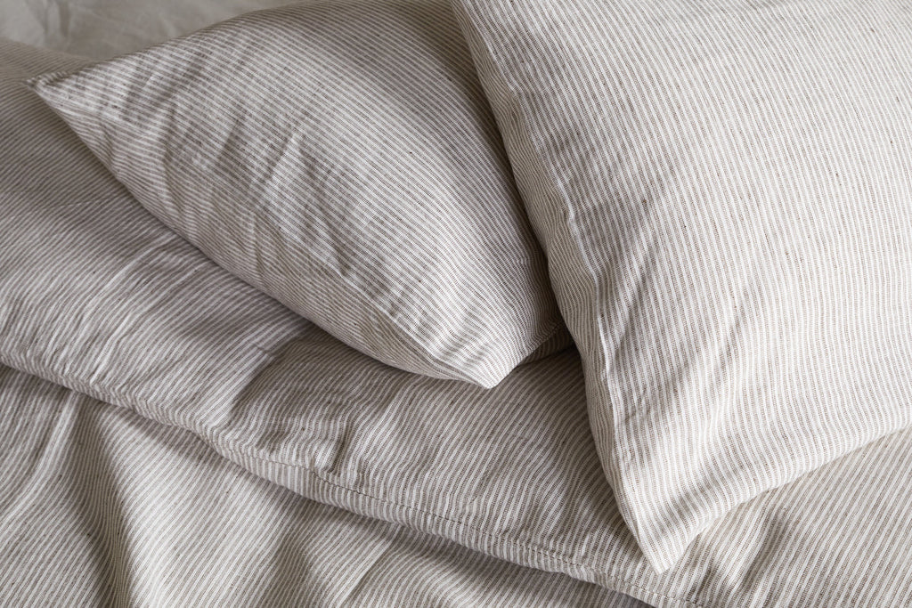 Taies d'oreiller Borba en chanvre et coton pour femme au foyer - Espresso