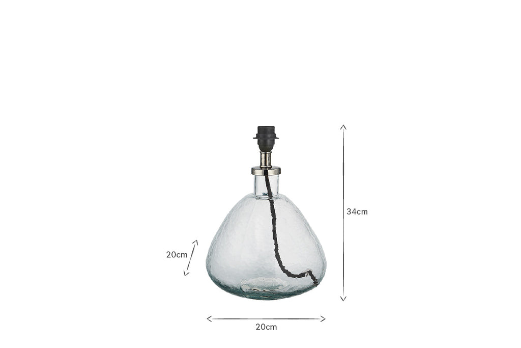 Lampe Baba en verre recyclé - Transparent - Petite et large