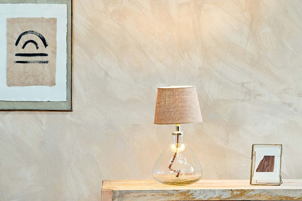 Lampe Baba en verre recyclé - Transparent - Petite et large