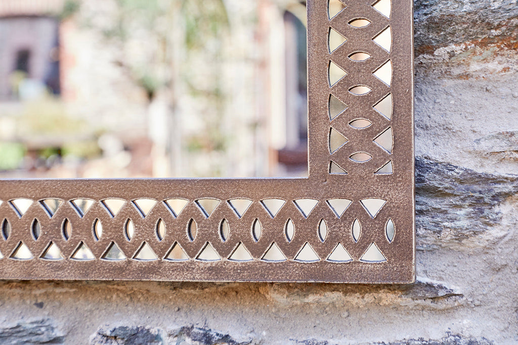 Miroir décoratif d'extérieur Bahula - Rouille