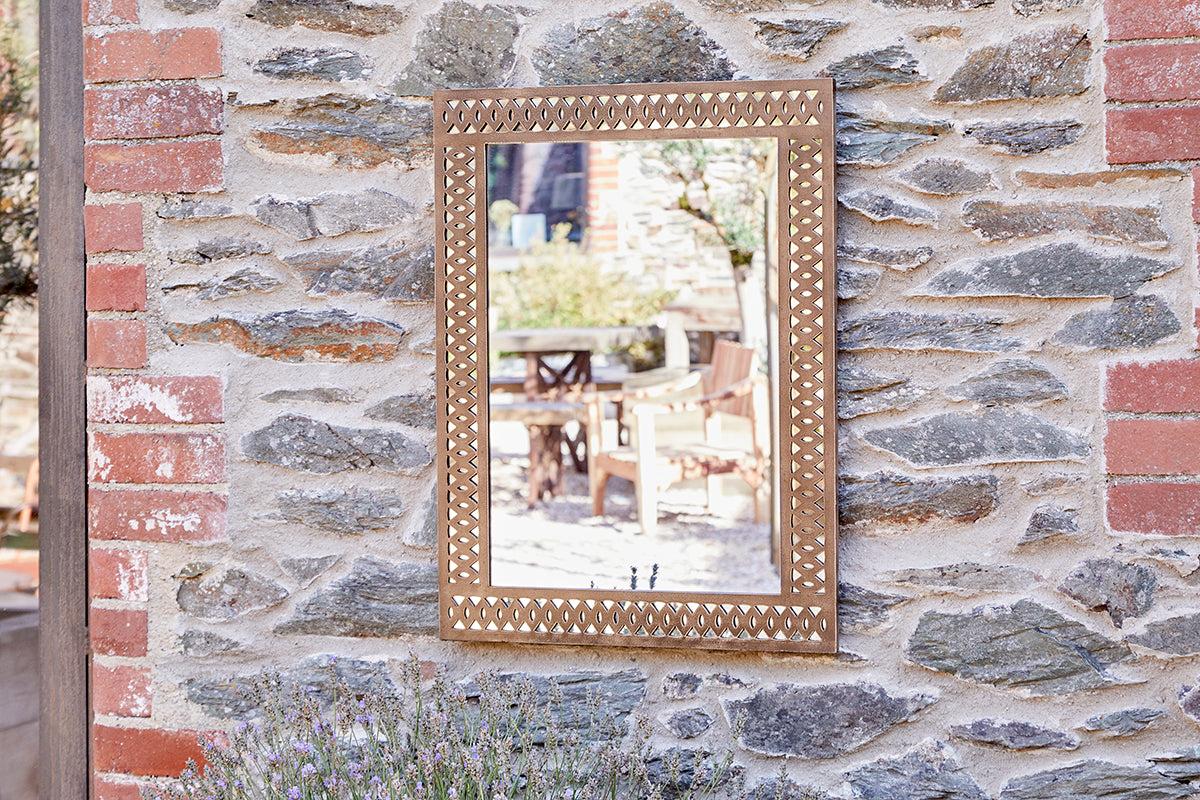 Miroir décoratif d'extérieur Bahula - Rouille