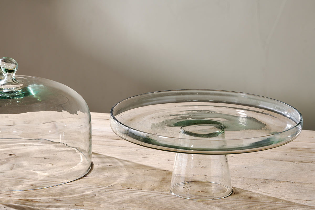 Présentoir à gâteaux en forme de cloche en verre Banjara