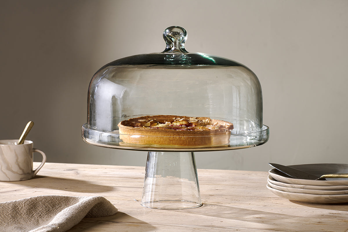 Présentoir à gâteaux en forme de cloche en verre Banjara