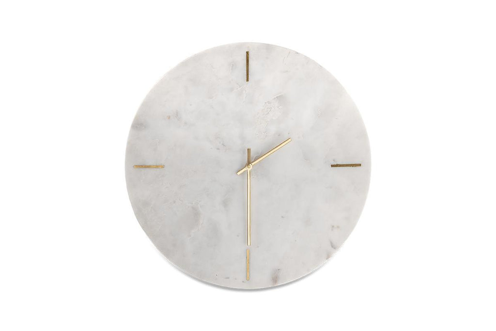 Horloge en marbre Besa - Blanche