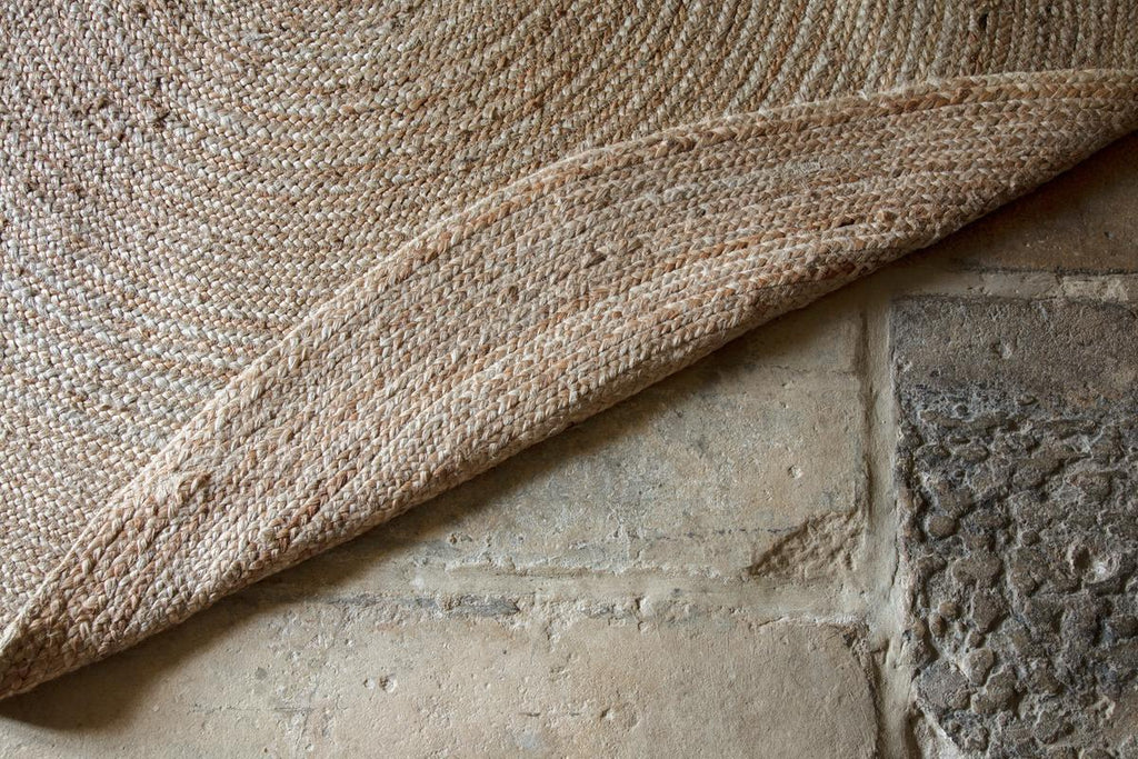 Tapis rond en chanvre tressé