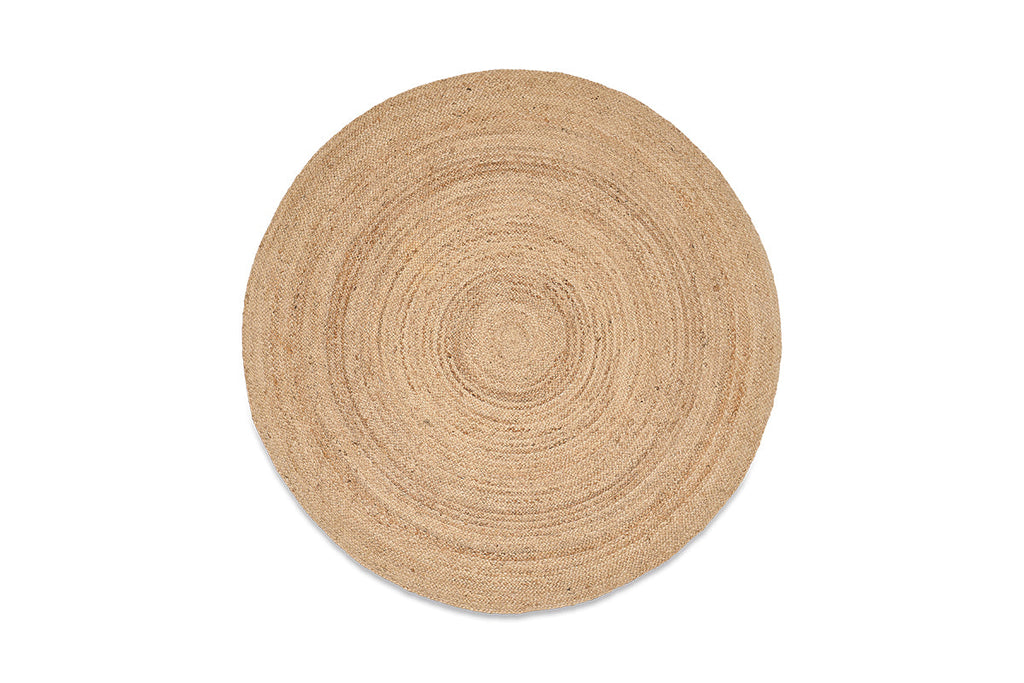Tapis rond en chanvre tressé